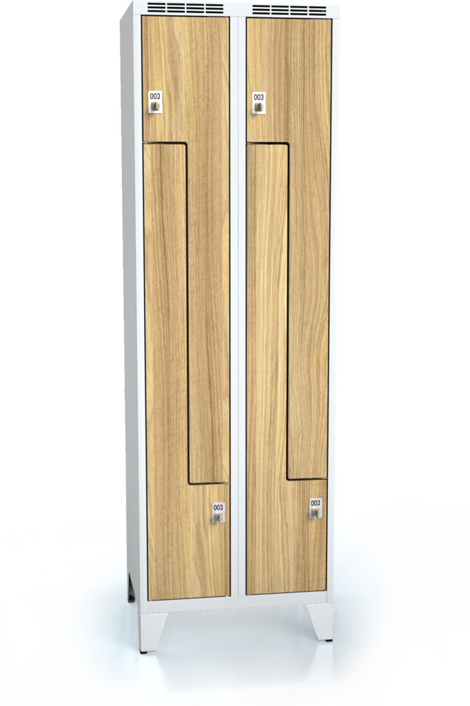 Cloakroom locker Z-shaped doors ALDERA with feet 1920 x 600 x 500